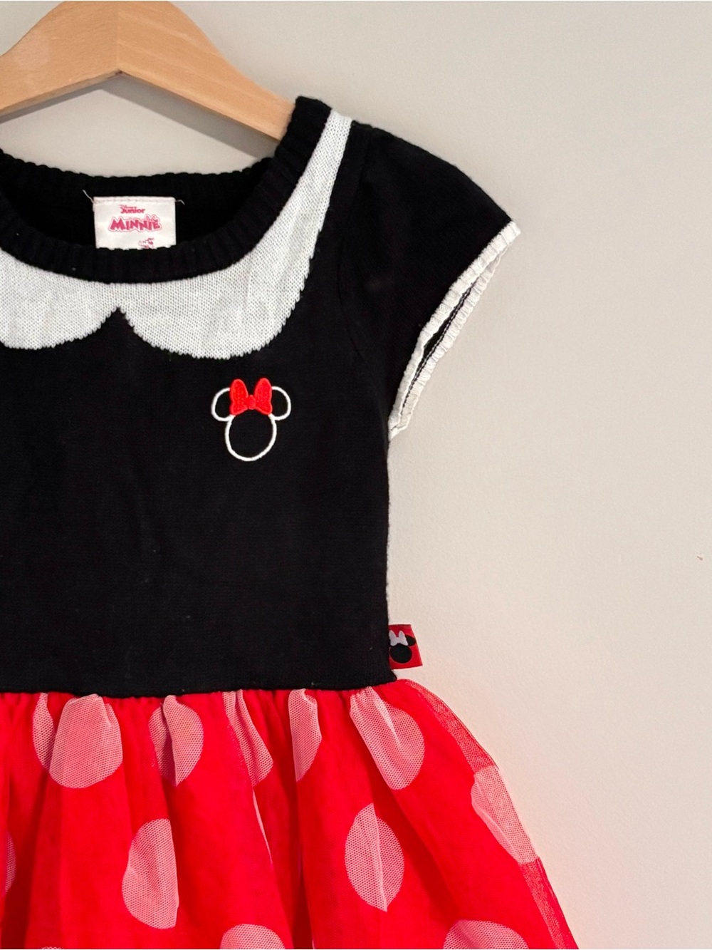 Minnie Mouse Black & Red Girls Dress